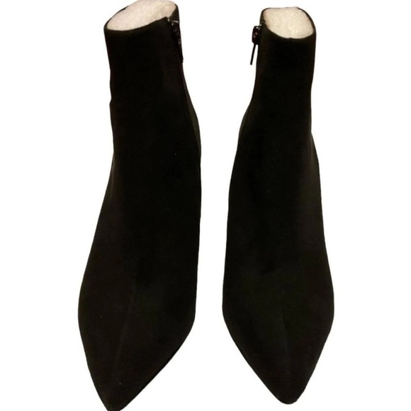 Sold! NIB Betsey Johnson Riverr Black Pointy Crystal Embellished Boots 8.5 - Picture 7 of 11